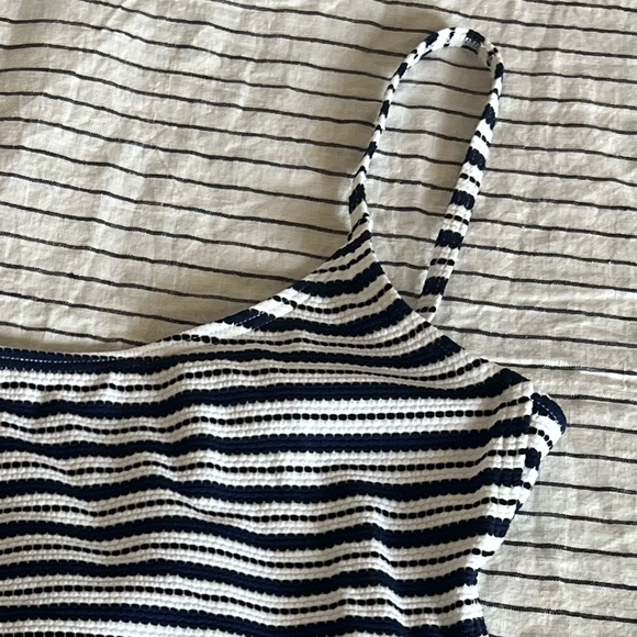 NWOT Playful Promises Textured Stripe Swimsuit - Picture 9 of 11